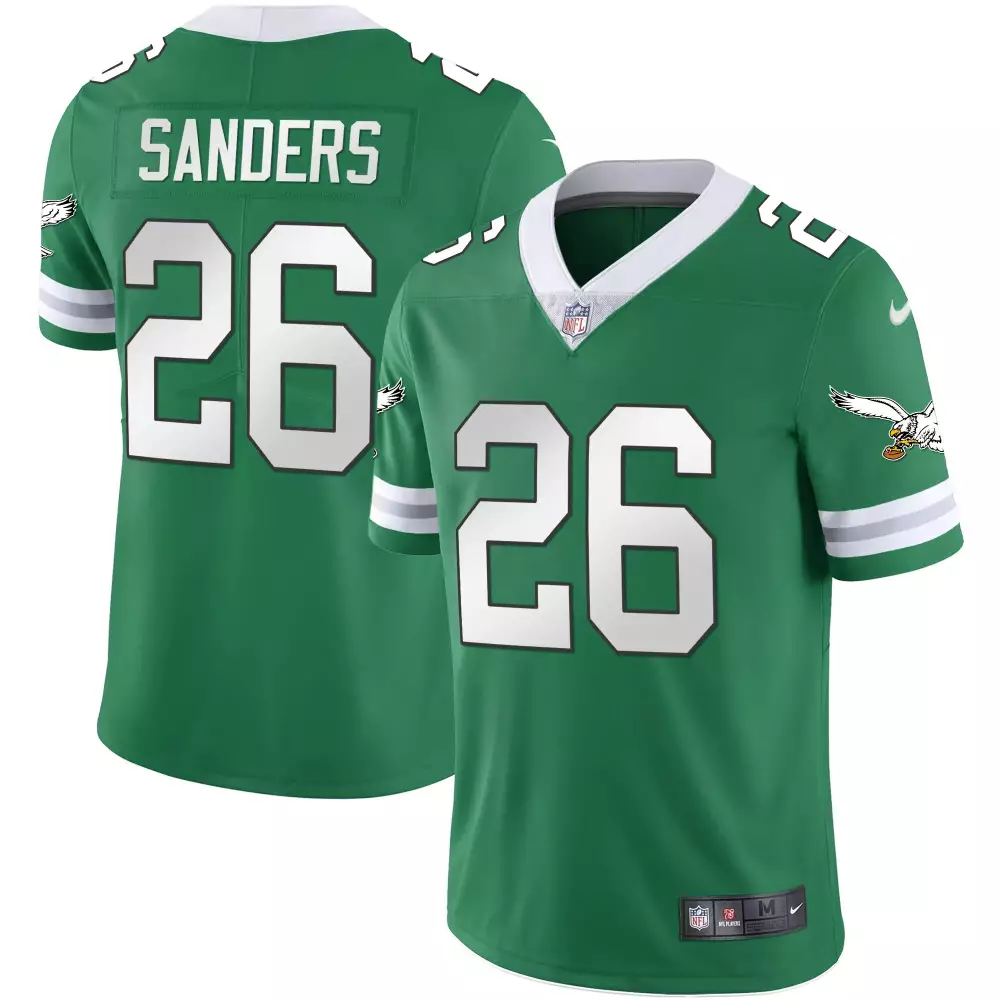 Sanders 26 Philadelphia Eagles 2023 Stitched Vapor Jersey | Green Edition 1 | Limited Edition Fan Gear | For Men, Women & Youth