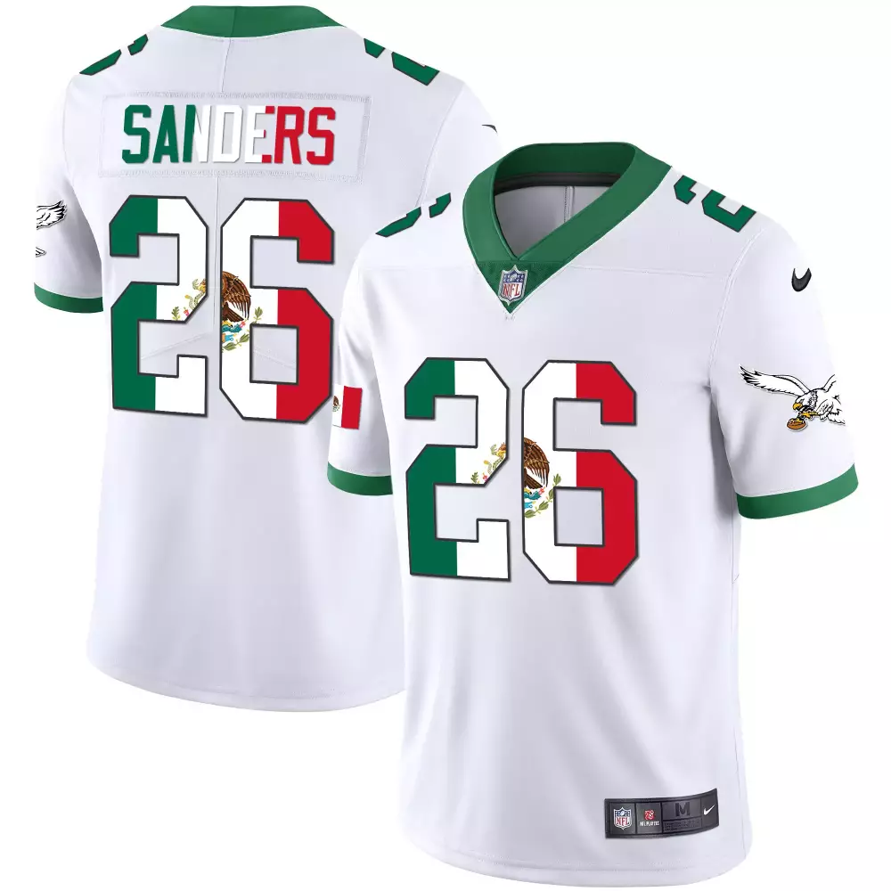 Sanders 26 Philadelphia Eagles 2023 Stitched Vapor Jersey | Black | Limited Edition Fan Gear | For Men, Women & Youth