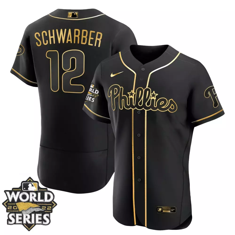 Schwarber Philadelphia Phillies 2008 World Series Champions Patch Gray Jersey | Limited Edition Fan Gear | For Men, Women & Youth