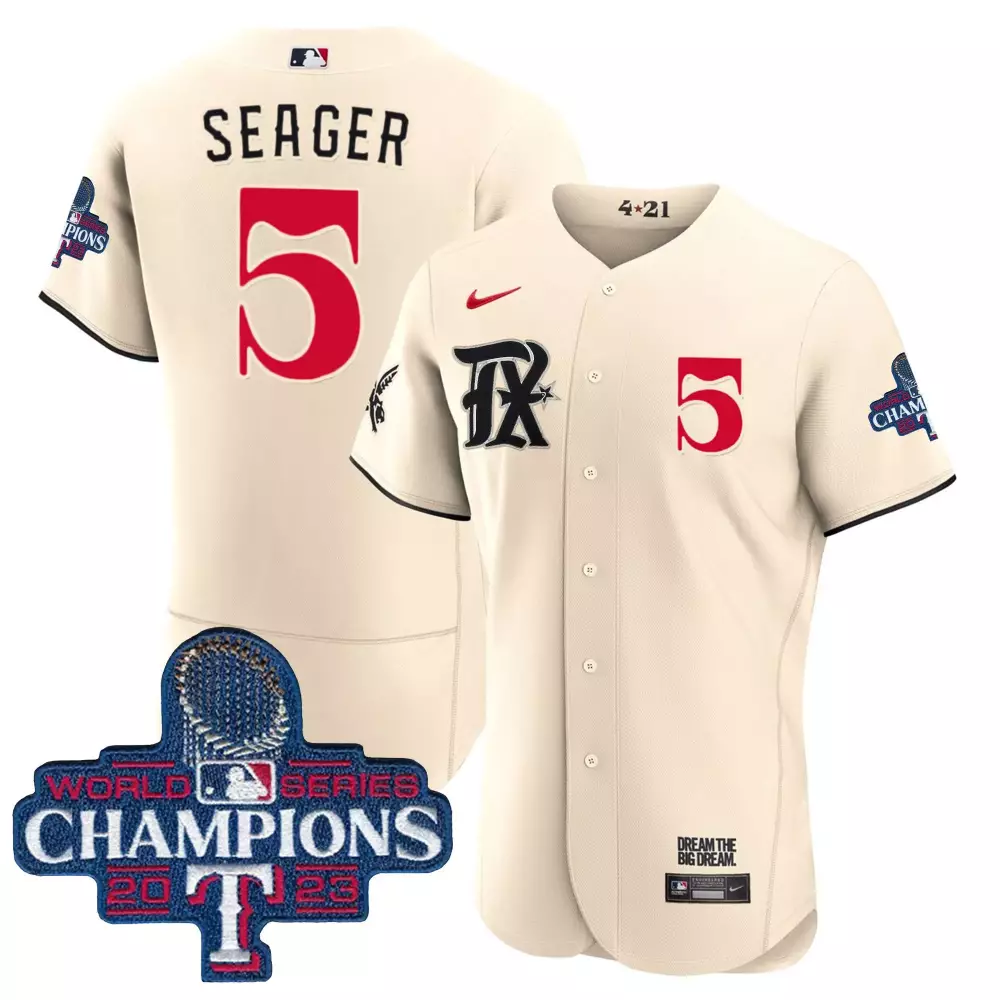 seager 5 texas rangers 2023 male all stitched vapor jersey world series champions edition