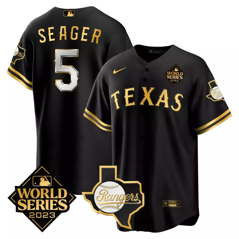 seager 5 texas rangers 2023 male all stitched vapor jersey world series champions edition