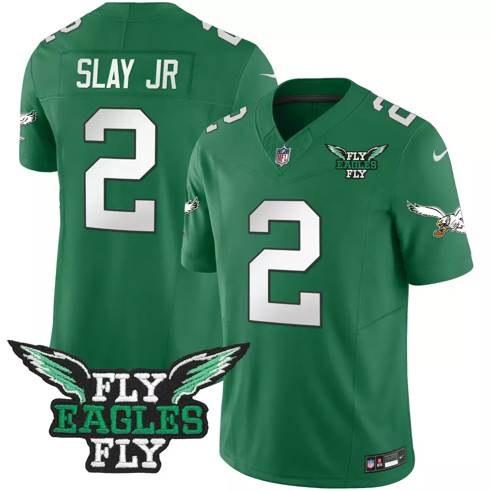Slay Jr. Philadelphia Eagles 2023 Stitched Vapor Jersey | Green | Fly Eagles Fly Edition | For Men, Women & Youth