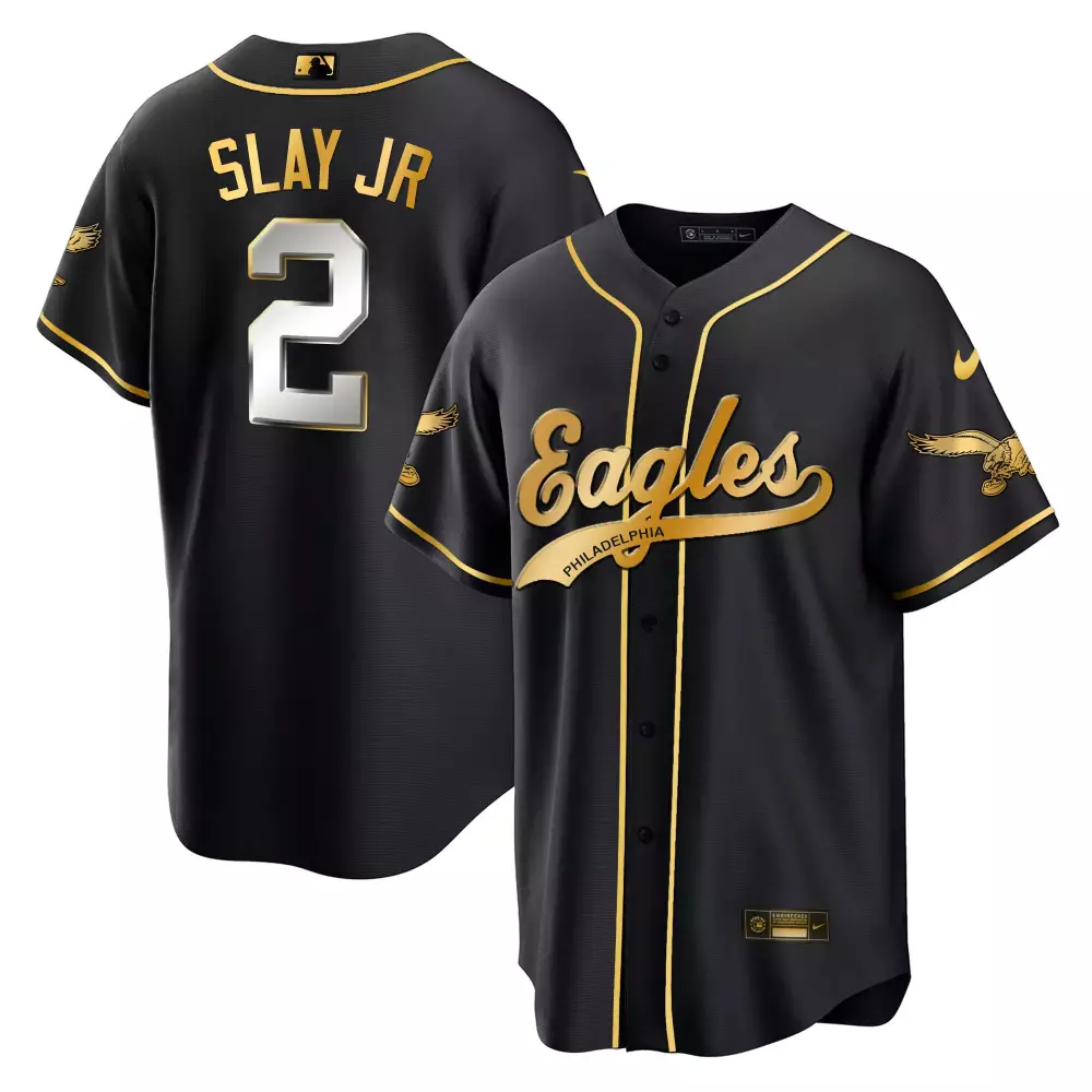 Slay Jr. 2 Philadelphia Eagles Black Stitched Jersey 2023 | Limited Edition NFL Fan Gear | For Men, Women & Youth