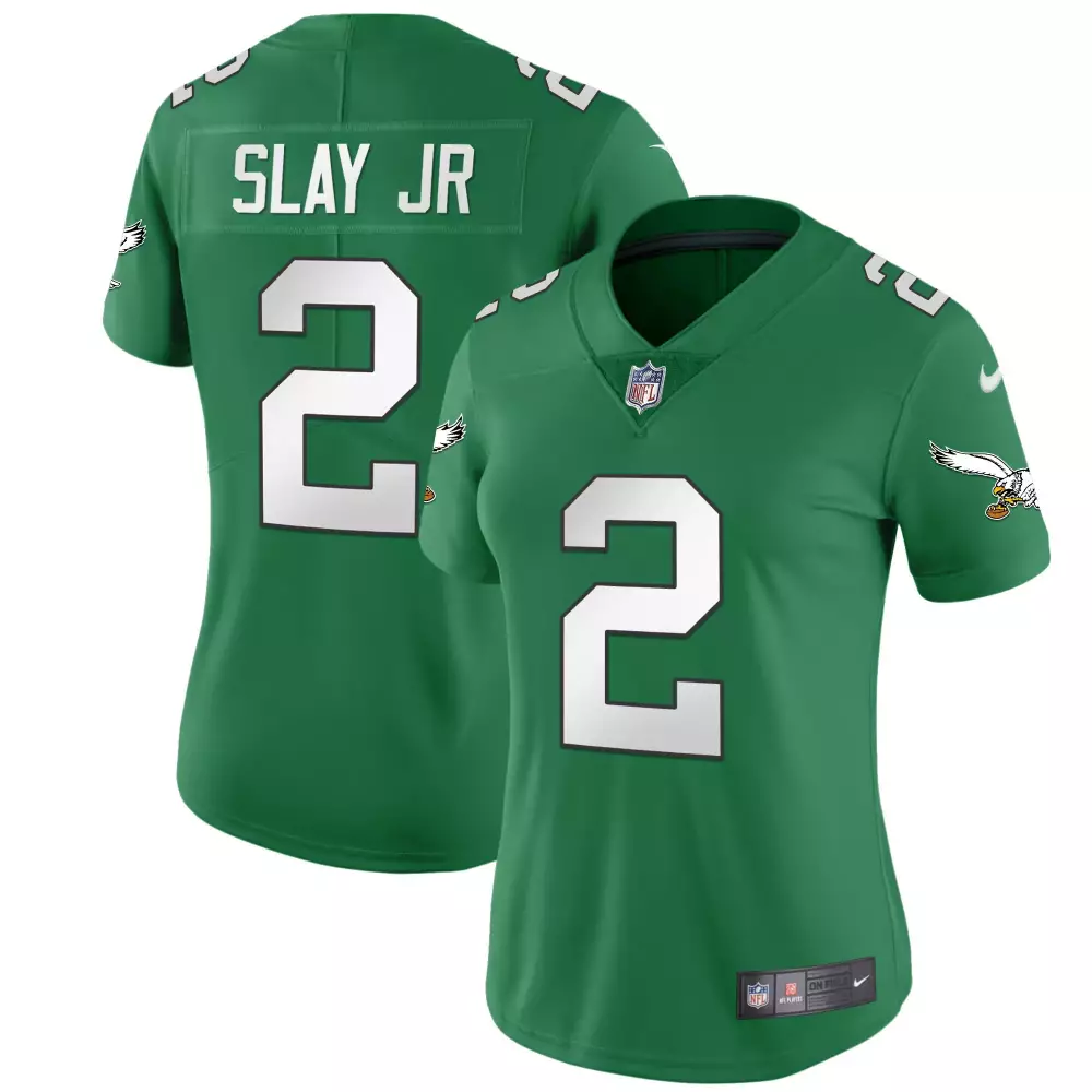Slay Jr. Philadelphia Eagles 2023 Women's Green Vapor Jersey | All Stitched Style | Fan Gear for Game Day | For Men, Women & Youth