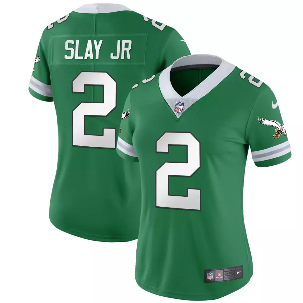 Slay Jr. Philadelphia Eagles 2023 Women's Green Mexico Patch Vapor Jersey | All Stitched Style | Fan Gear for Game Day | For Men, Women & Youth
