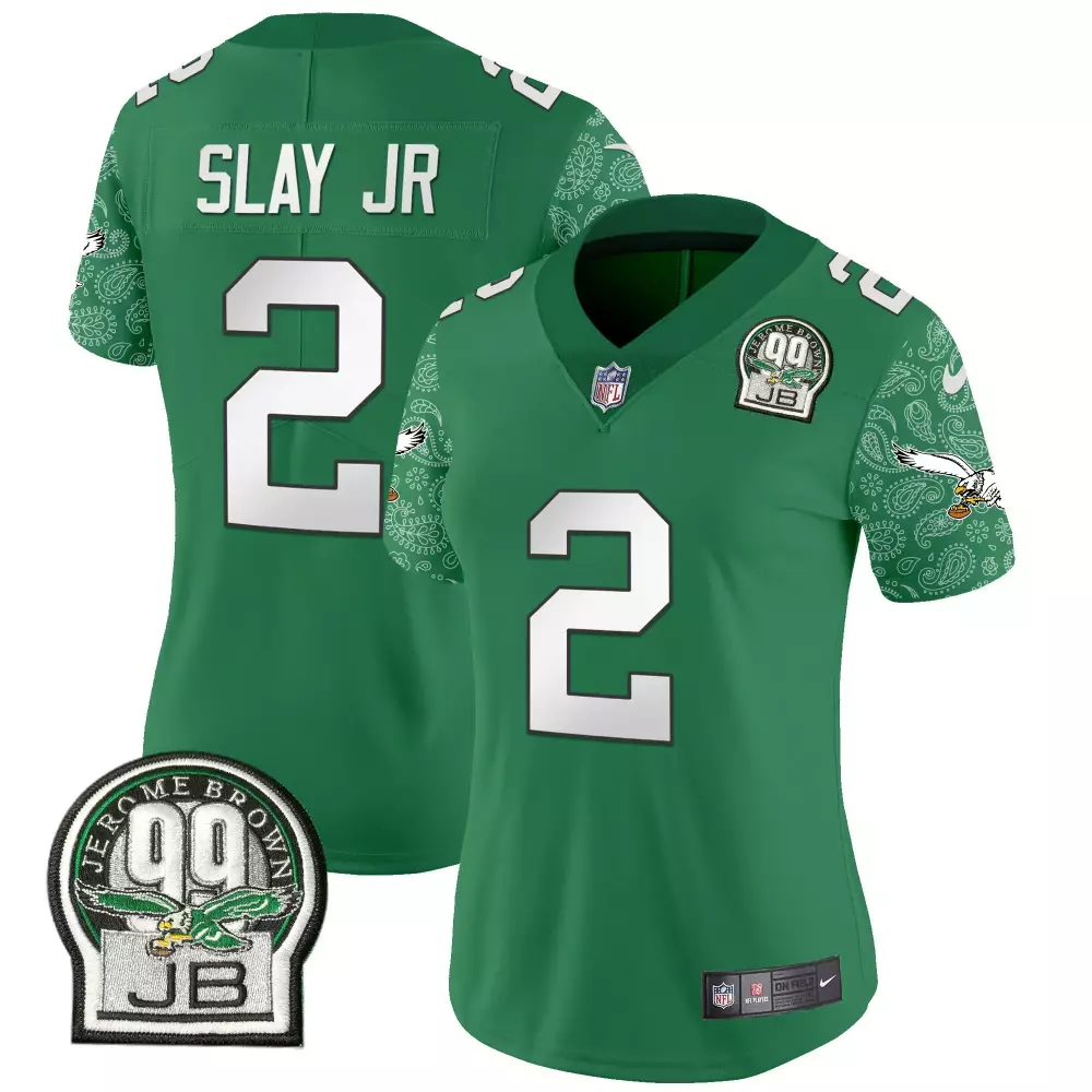 Slay Jr. Philadelphia Eagles 2023 Women's Super Bowl Edition Vapor Jersey | All Stitched Style | Limited Edition Fan Gear | For Men, Women & Youth
