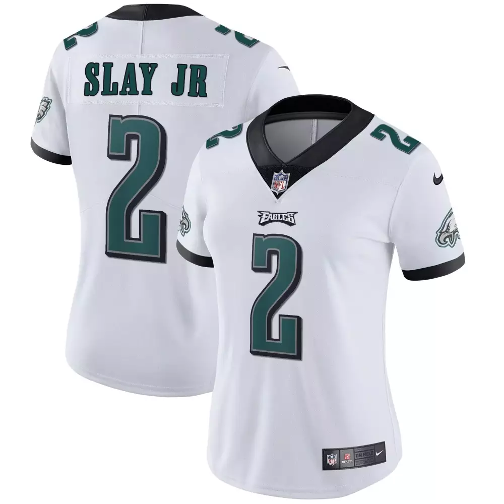 Slay Jr. Philadelphia Eagles 2023 Women's White Vapor Jersey | All Stitched Style | Fan Gear for Game Day | For Men, Women & Youth