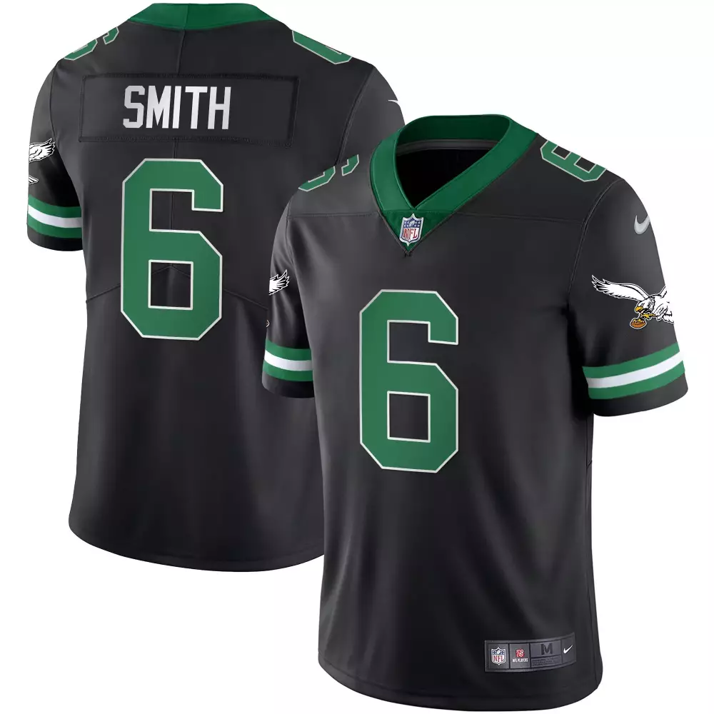 Smith 6 Philadelphia Eagles 2023 Stitched Vapor Jersey | Black Edition | Fan Gear for Men, Women & Youth