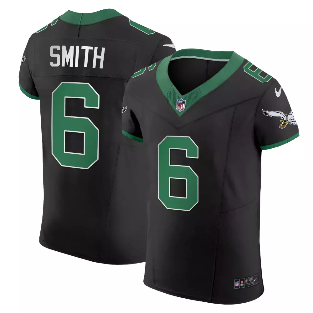 Smith 6 Philadelphia Eagles 2023 Stitched Vapor Jersey | Black Edition | Fan Gear for Men, Women & Youth