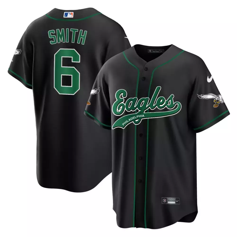 Smith 6 Philadelphia Eagles 2023 Vapor Jersey | Black Fly Eagles Fly Edition 2 | Stitched Fan Gear for Men, Women & Youth