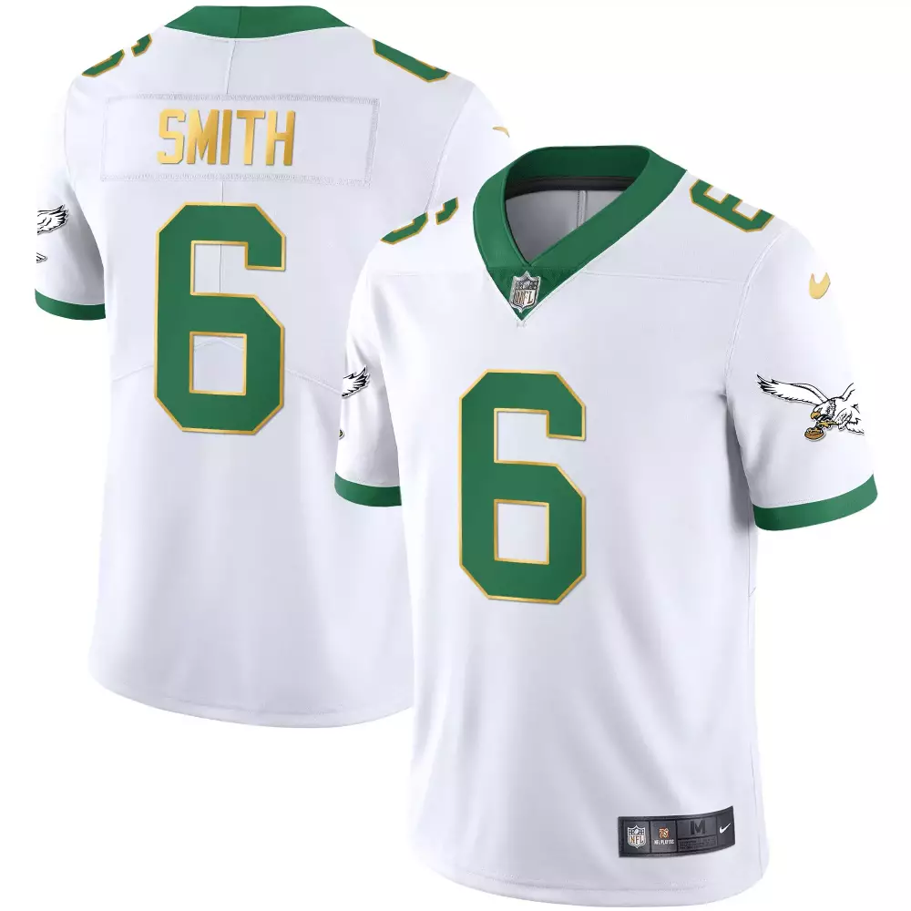 Smith 6 Philadelphia Eagles 2023 Stitched Vapor Jersey | Classic White Green Edition | Limited Edition Fan Gear | For Men, Women & Youth