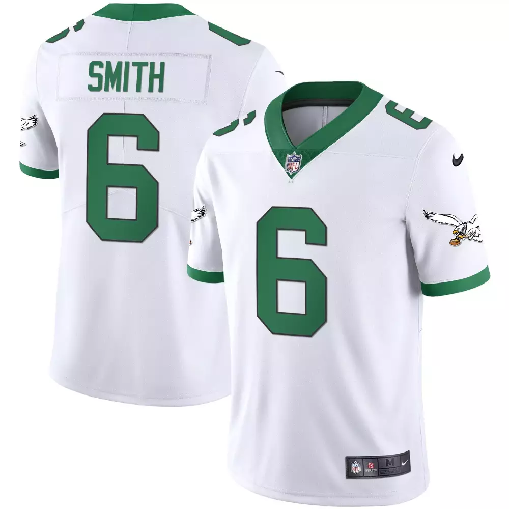 Smith 6 Philadelphia Eagles 2023 Stitched Vapor Jersey | White Green Edition 2 | Fan Gear for Men, Women & Youth