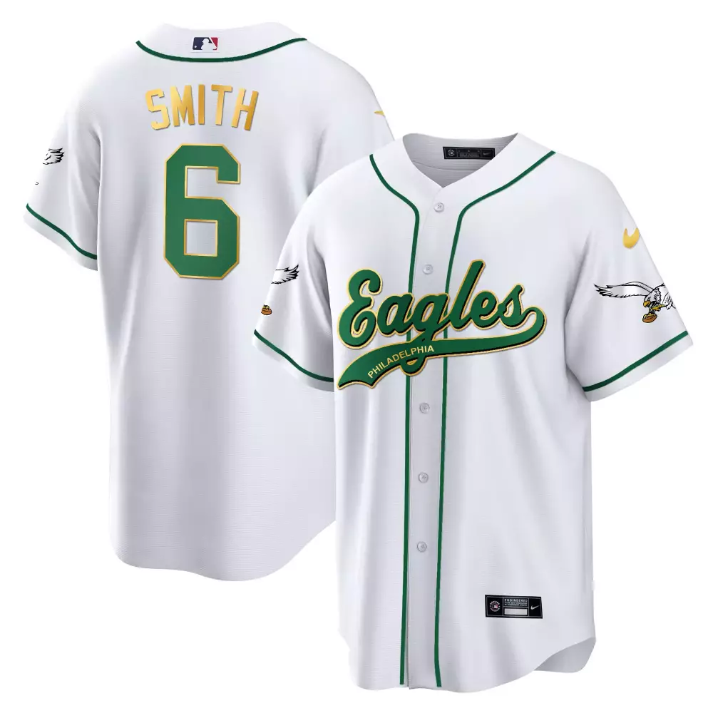 Smith 6 Philadelphia Eagles 2023 Stitched Vapor Jersey | White Green Edition 2 | Fan Gear for Men, Women & Youth