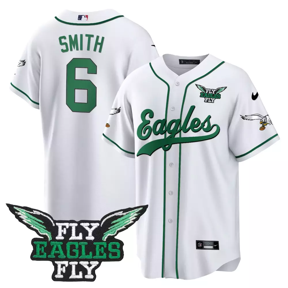 Smith 6 Philadelphia Eagles 2023 Stitched Vapor Jersey | White Green Edition 2 | Fan Gear for Men, Women & Youth