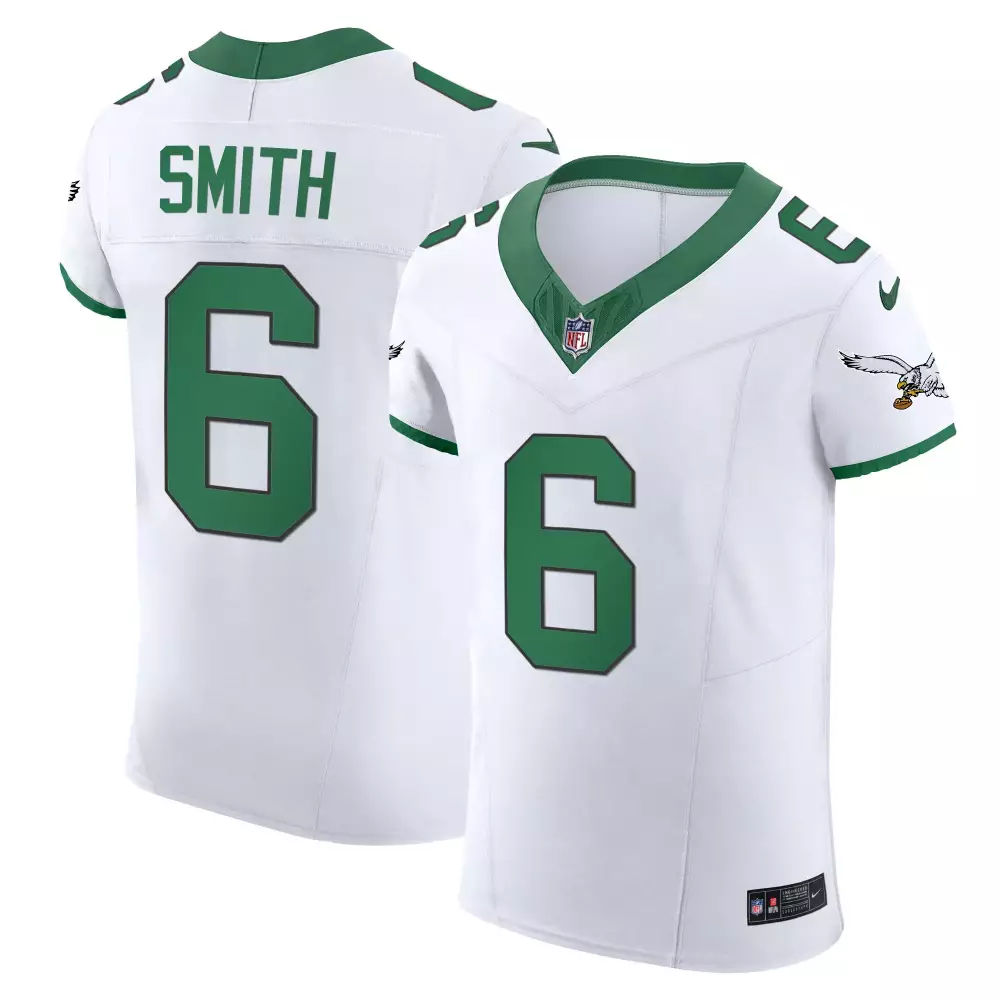Smith 6 Philadelphia Eagles 2023 Stitched Vapor Jersey | Black Fly Eagles Fly Patch | Limited Edition Fan Gear | For Men, Women & Youth
