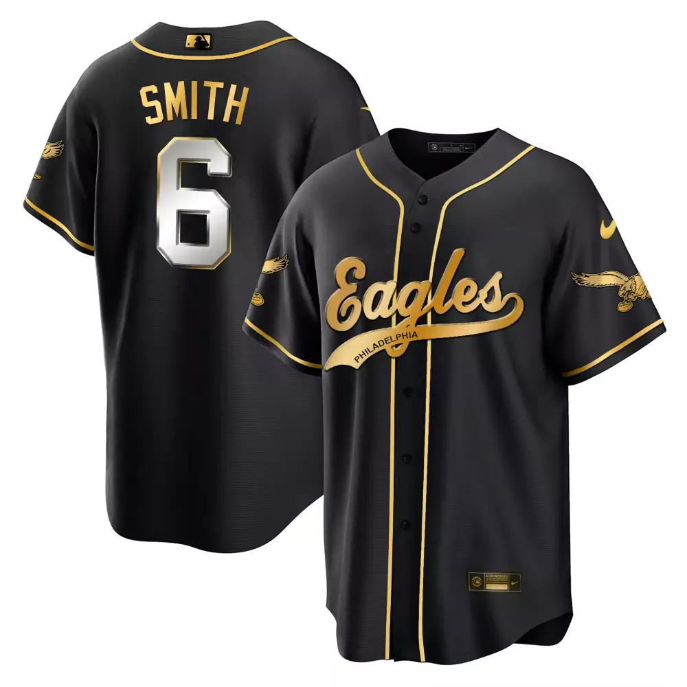 Smith 6 Philadelphia Eagles 2023 Stitched Vapor Jersey | Black Fly Eagles Fly Patch | Limited Edition Fan Gear | For Men, Women & Youth