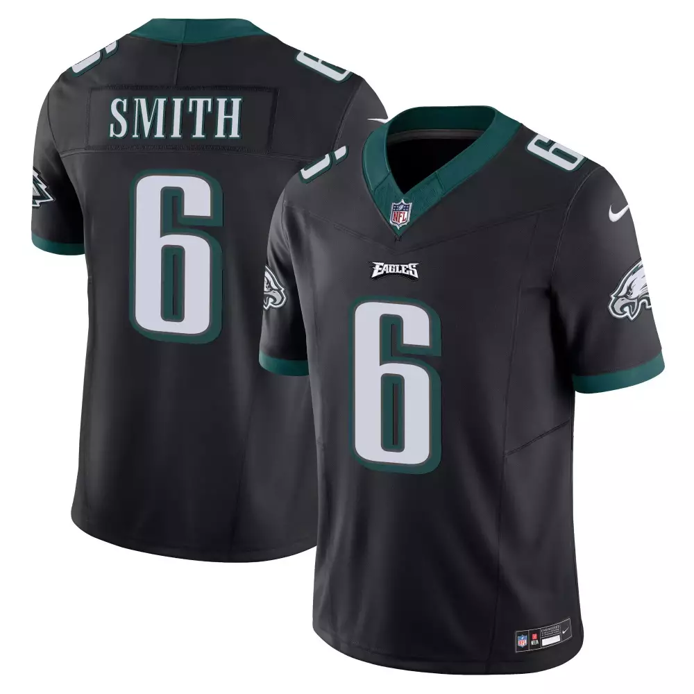 Smith 6 Philadelphia Eagles 2023 Stitched Vapor Jersey | Black Edition | Game Day Outfit | For Men, Women & Youth