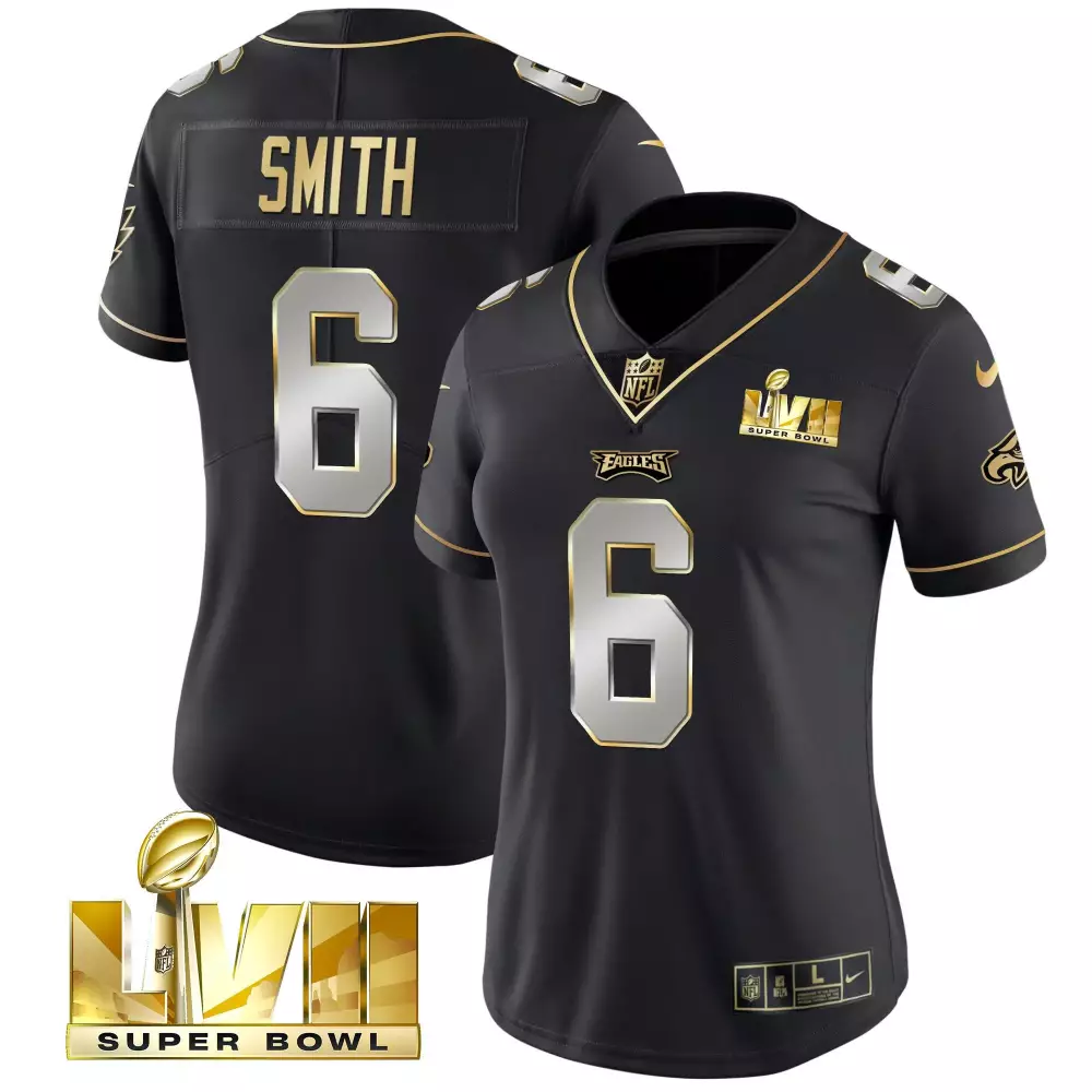 Smith 6 Philadelphia Eagles 2023 Stitched Vapor Jersey | Super Bowl Edition | Women's Fan Gear | For Men, Women & Youth