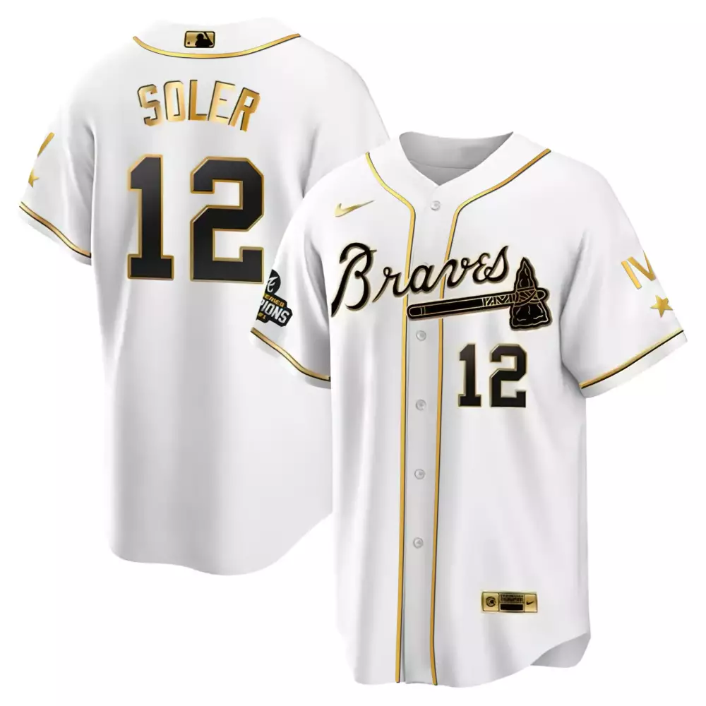 Soler 12 Atlanta Braves Men's 2021 Stitched Vapor Jersey | With Champions Patch | Perfect Gift Idea | For Men, Women & Youth