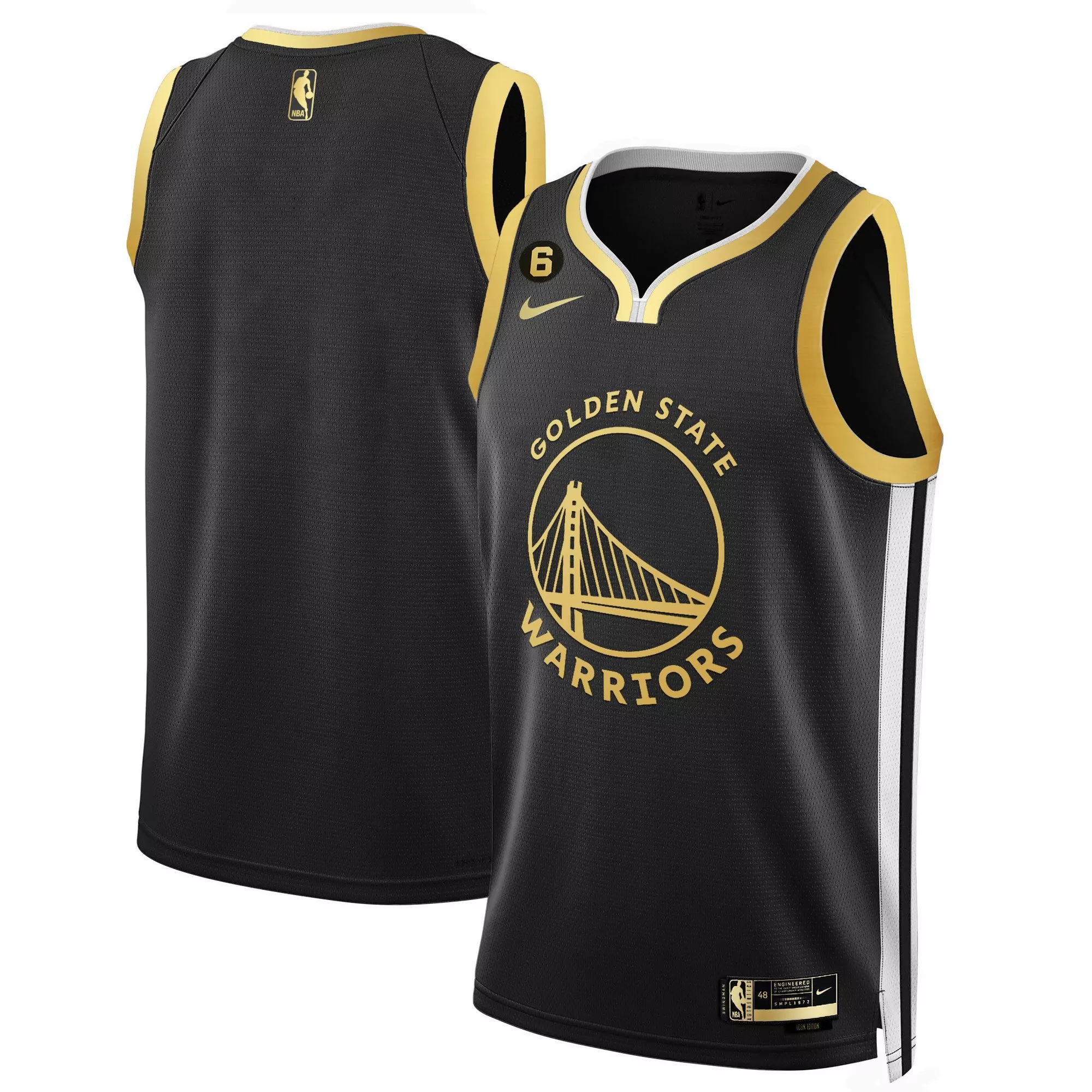 stephen curry 6 golden state warriors 2023 men s all stitched vapor jersey black
