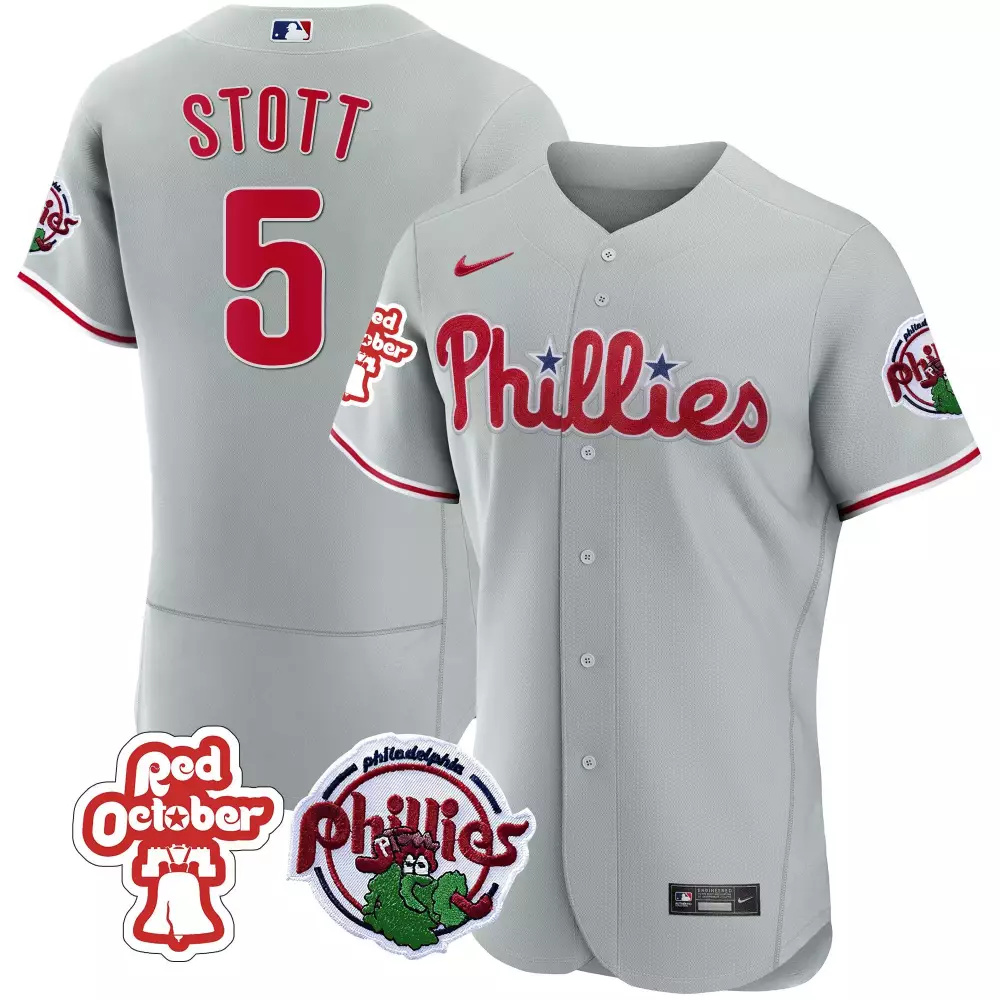 Stott 5 Philadelphia Phillies 2023 Vapor Jersey | Cream Colorway | Stitched Replica Fan Gear | For Men, Women & Youth