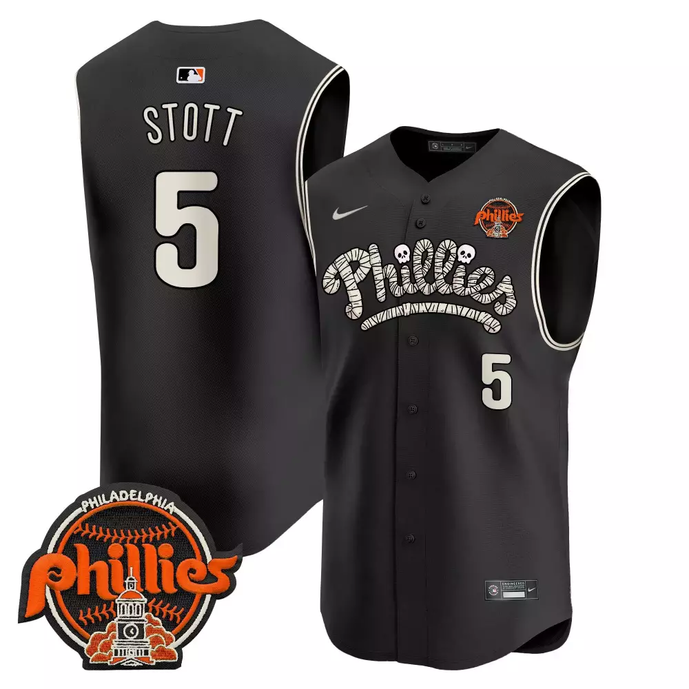Stott 5 Philadelphia Phillies 2023 All Stitched Vapor Jersey | Classic Style | Replica Fan Gear | For Men, Women & Youth