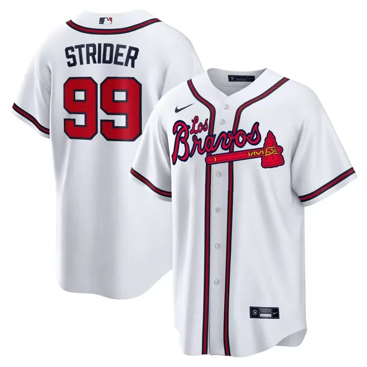 Strider 99 Atlanta Braves 2023 Stitched Vapor Jersey | Jackie Robinson Patch | Limited Edition Fan Gear | For Men, Women & Youth
