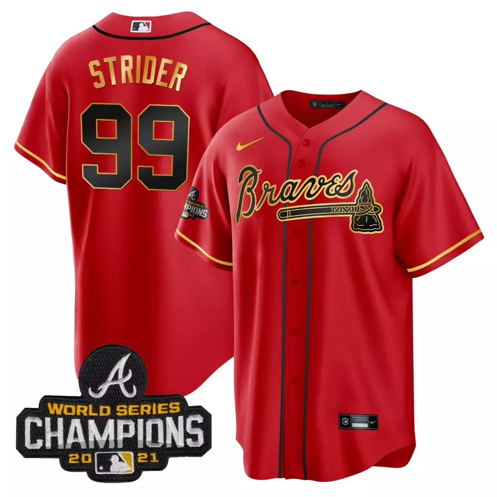 strider 99 braves 2021 male all stitched vapor jersey world series champions red