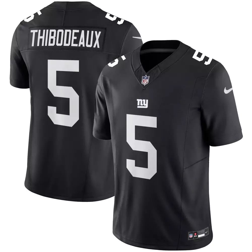Thibodeaux 5 New York Giants 2022 Men's Stitched Vapor Jersey | Black Edition | Limited Edition Fan Gear | For Men, Women & Youth