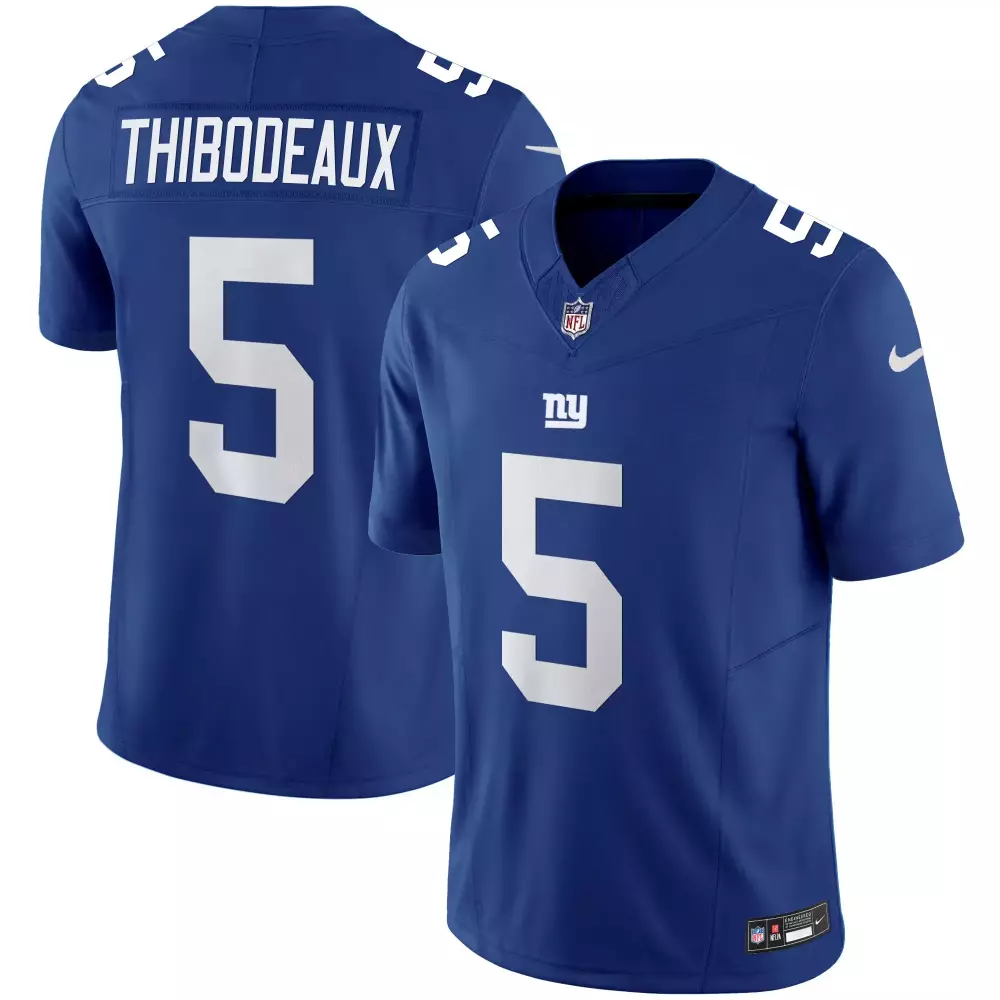 thibodeaux 5 new york giants 2023 men s all stitched vapor jersey blue 1