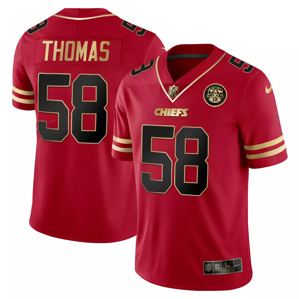 Thomas 58 Kansas City Chiefs 2023 Vapor Jersey | Red Classic Style | Stitched Fan Gear for Men, Women & Youth
