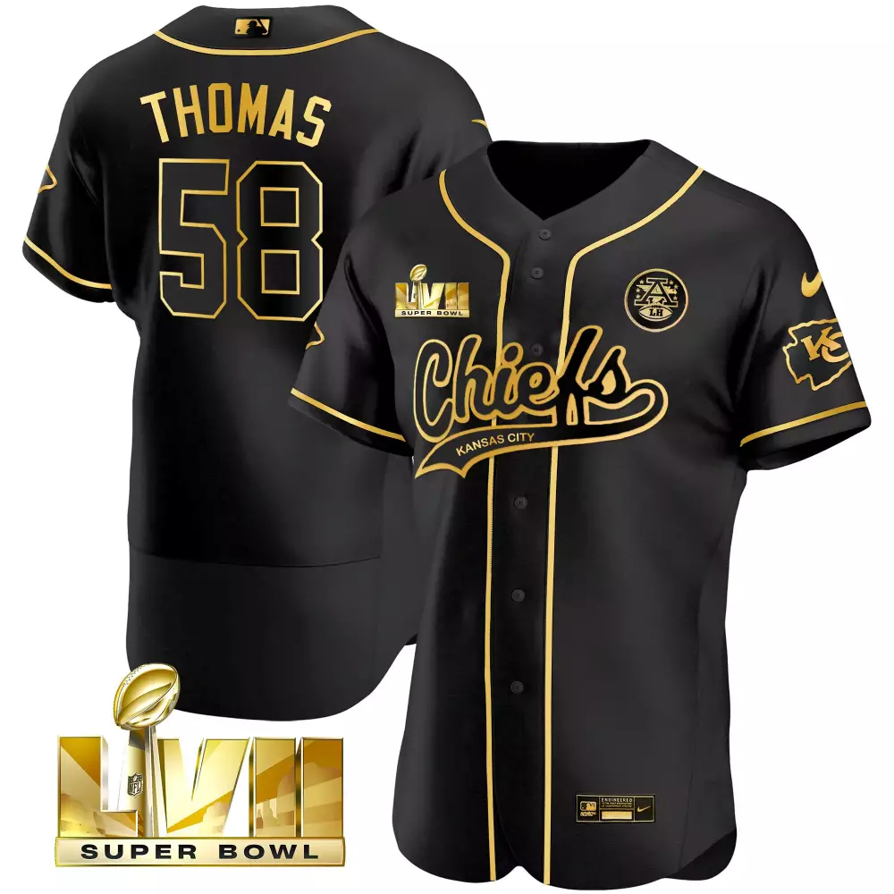 Thomas 58 Kansas City Chiefs 2023 Super Bowl Jersey | Stitched Vapor | Limited Edition Fan Gear | For Men, Women & Youth