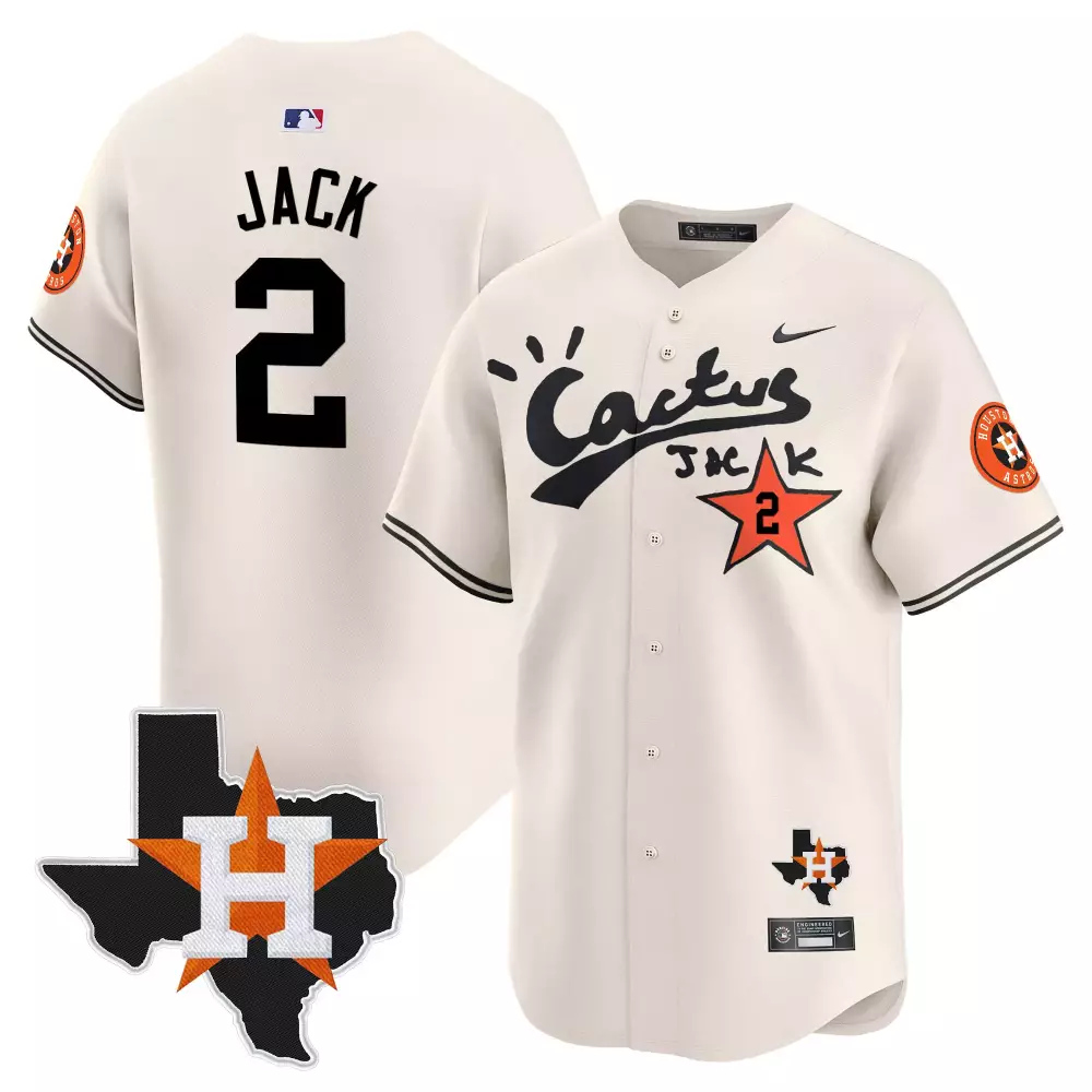 Travis Scott 2 Houston Astros 2023 Stitched Vapor Jersey | Black Cactus Jack Edition | Limited Edition Fan Gear | For Men, Women & Youth