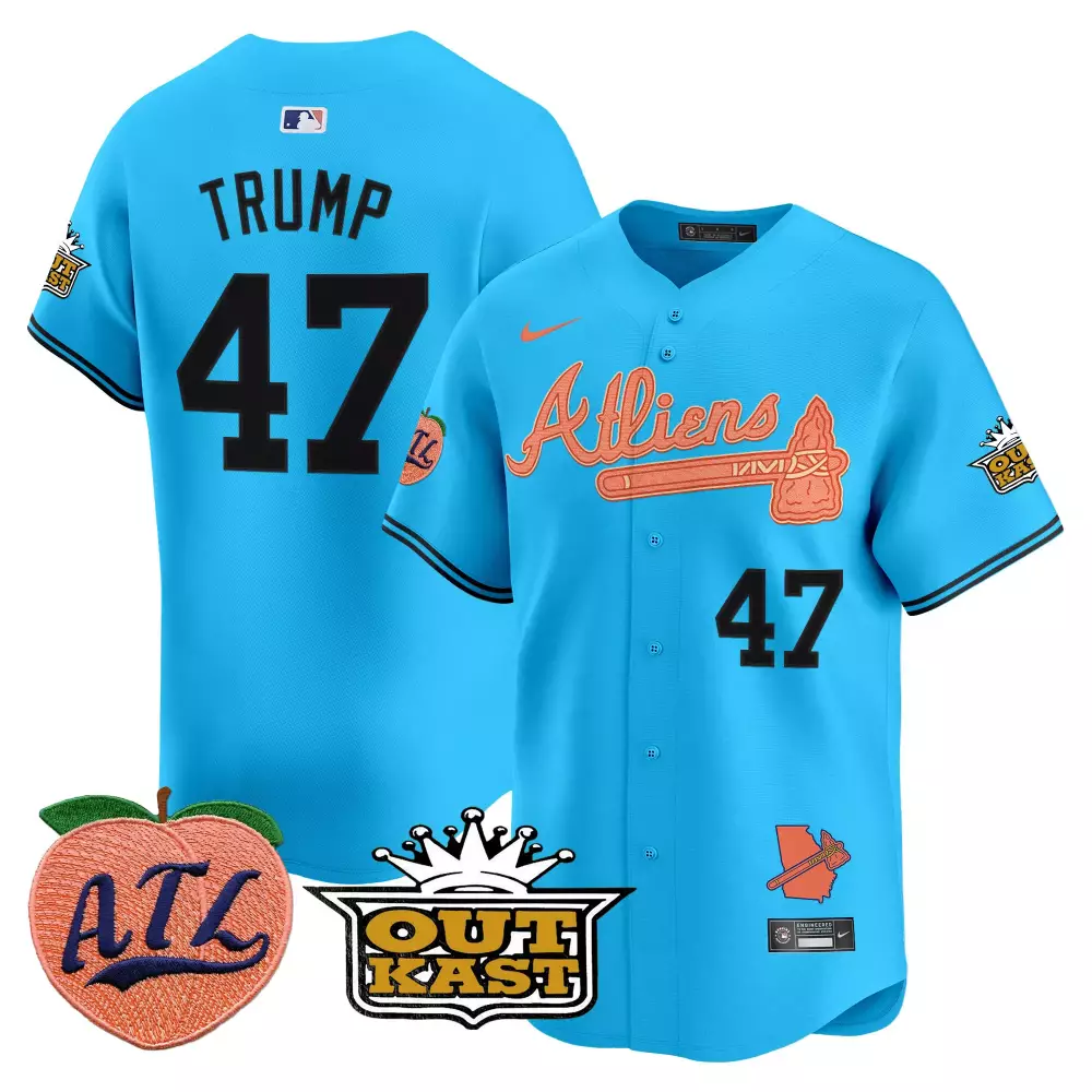 Trump 47 Atlanta Braves 2023 Stitched Jersey | The Big Peach Black Gold | Limited Edition Fan Gear | For Men, Women & Youth