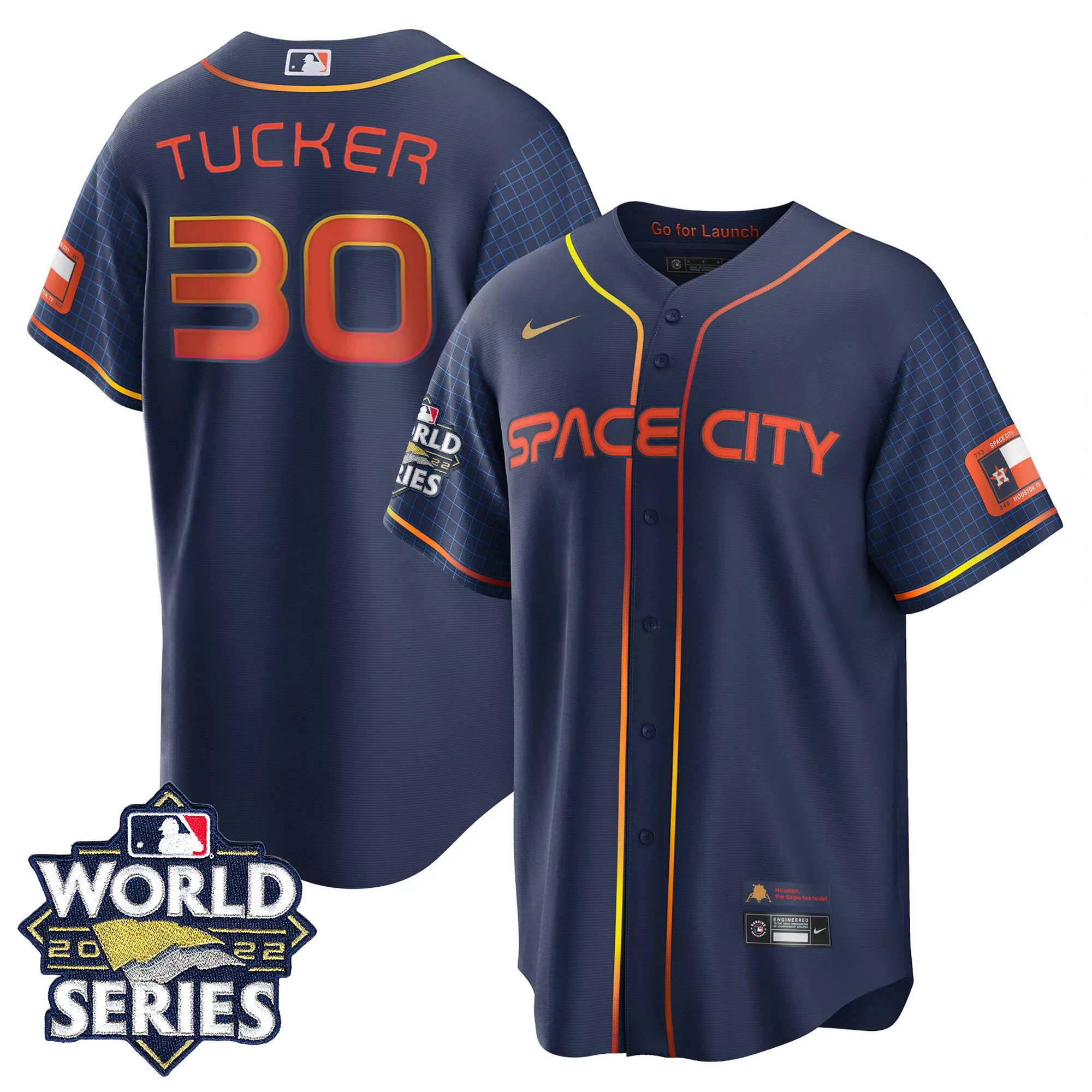 tucker 30 houston 2022 male all stitched vapor jersey world series champions space city edition