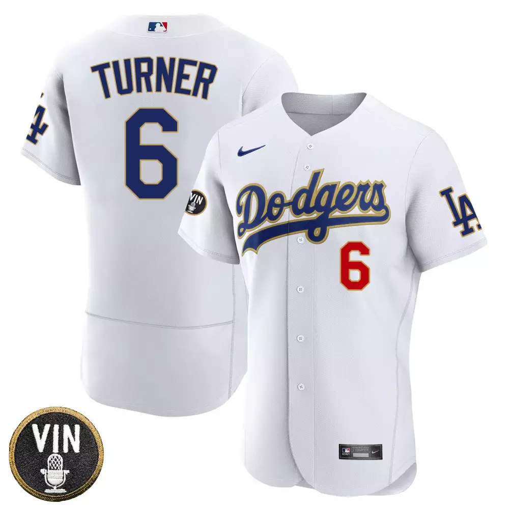 Justin Turner 6 Los Angeles Dodgers 2023 Men's All Stitched Vapor Jersey Vin Edition | White Fan Gear | For Men