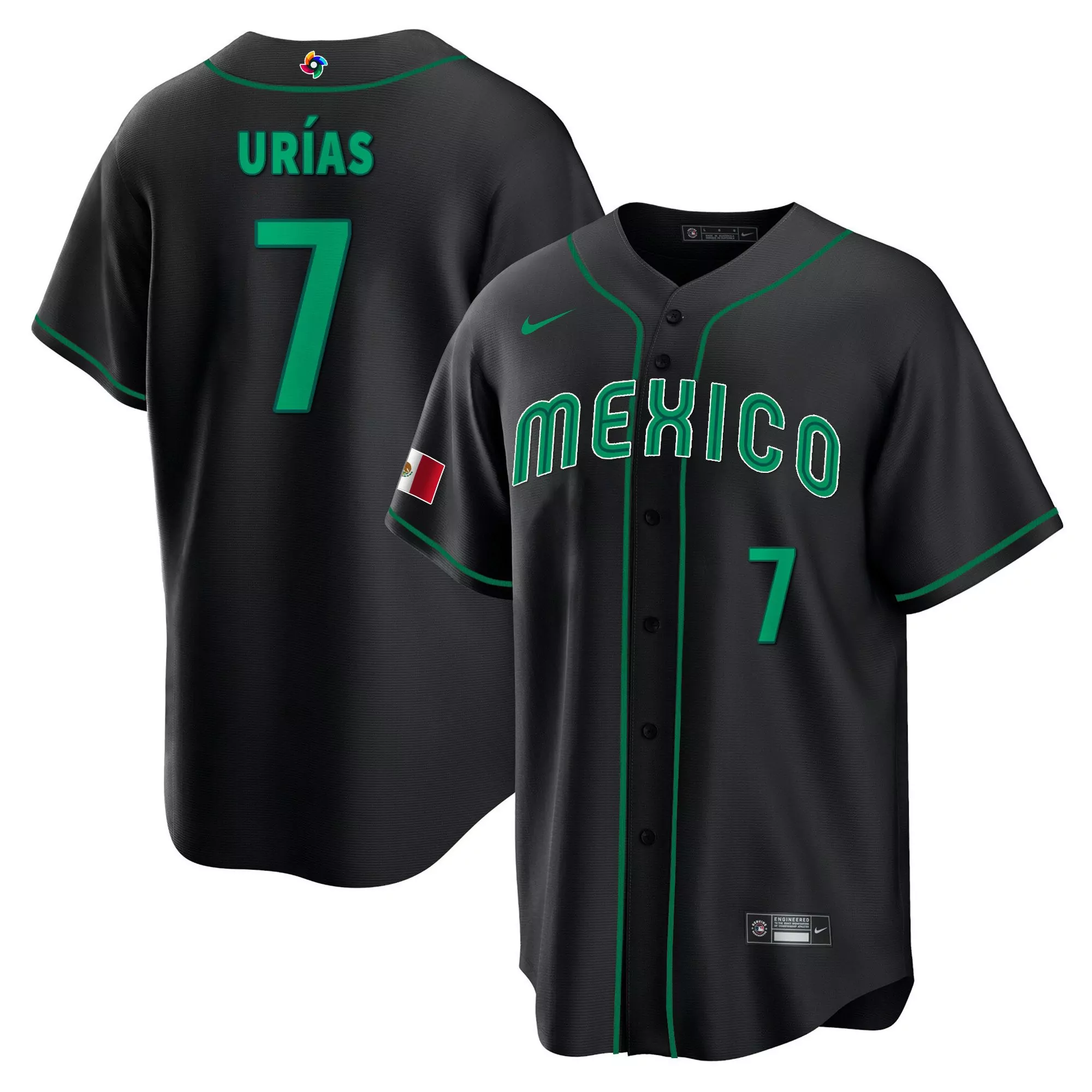 uras 7 mexico 2023 men s all stitched vapor jersey white with flag patch
