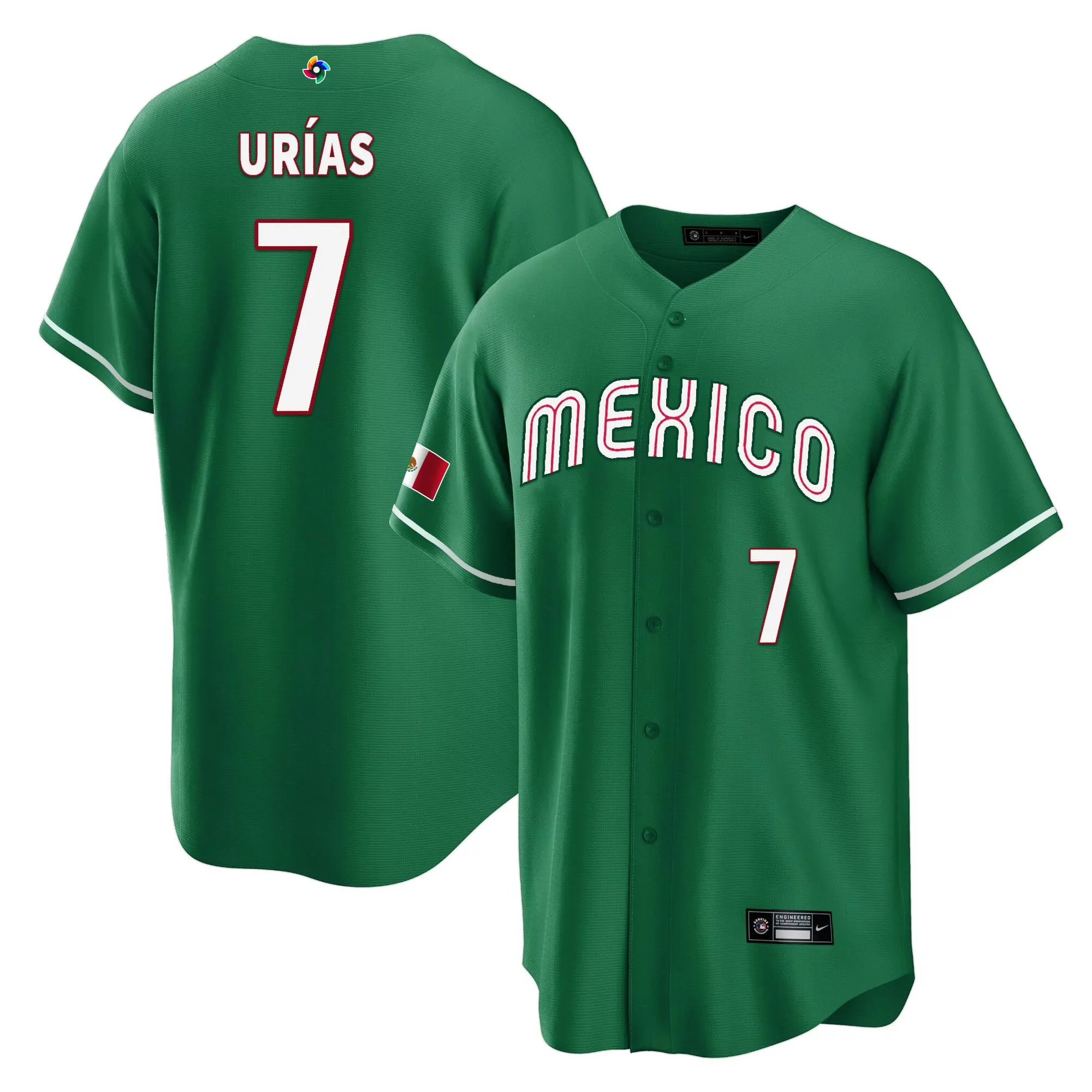 uras 7 mexico 2023 men s all stitched vapor jersey white with flag patch