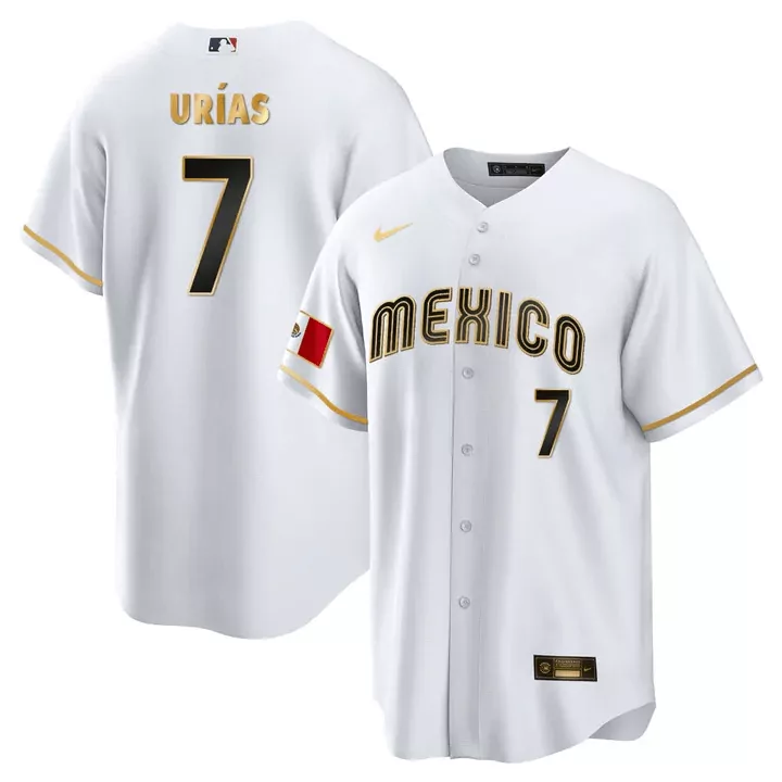 uras 7 mexico 2023 men s all stitched vapor jersey white with flag patch