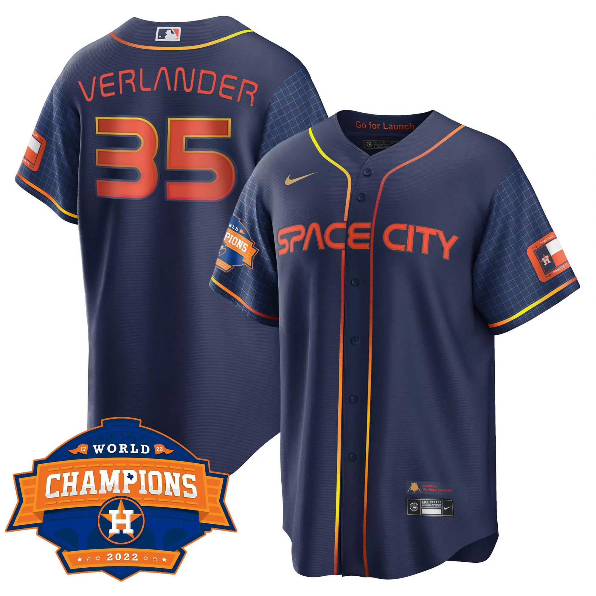 verlander 35 houston 2022 male go for launch all stitched vapor jersey world champions