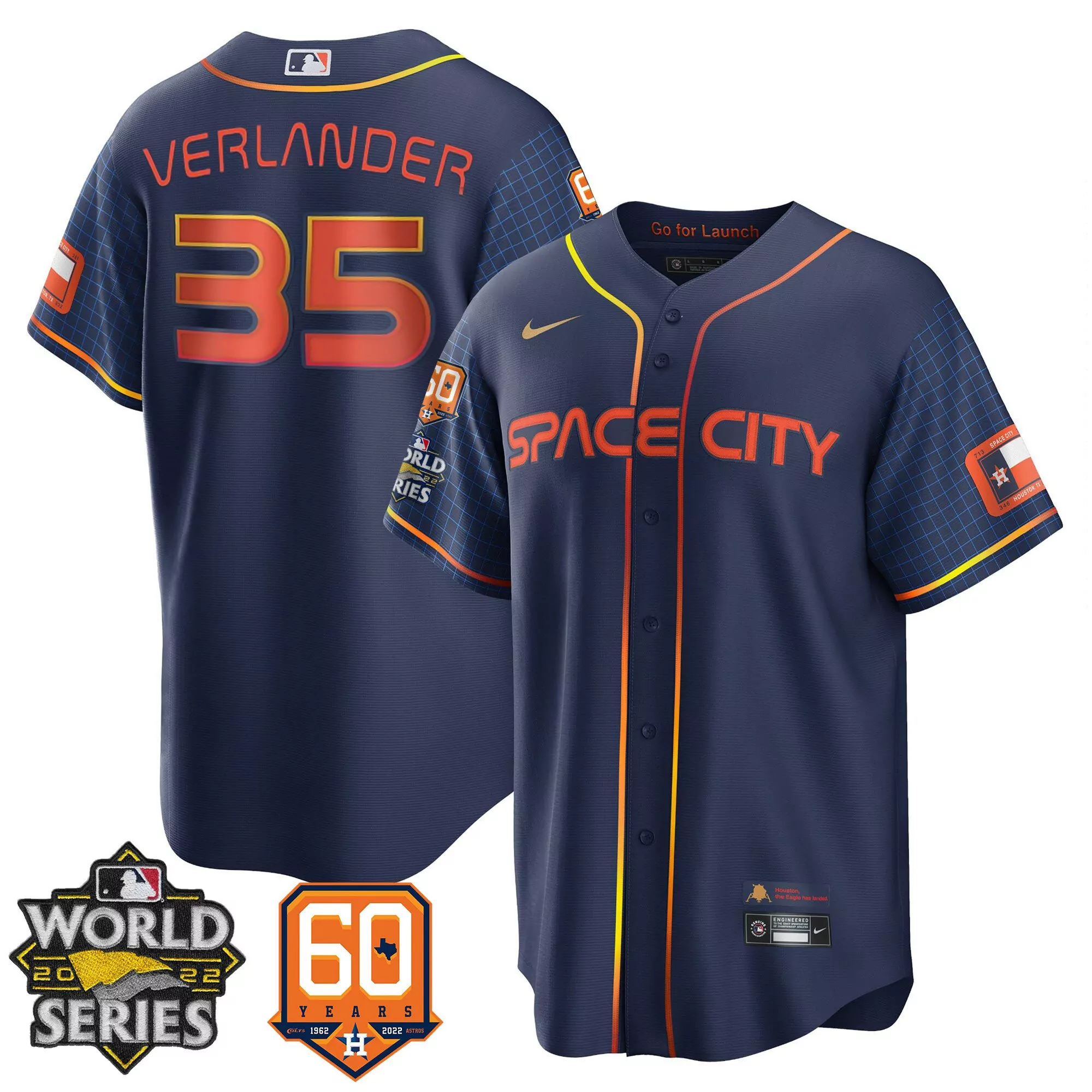 verlander 35 houston 2022 men s all stitched vapor jersey world series edition gray