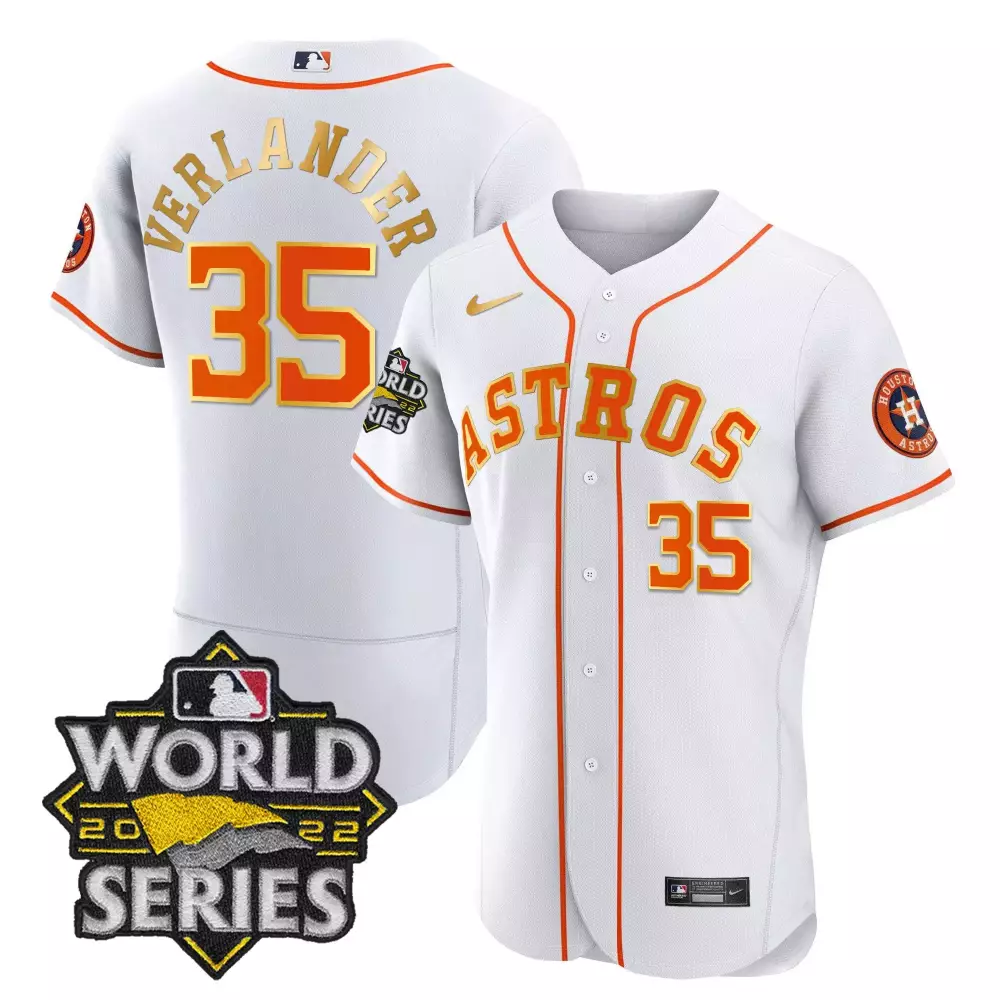 Verlander Astros 2022 Stitched Vapor Jersey | World Series Edition White | Limited Edition Fan Gear | For Men, Women & Youth
