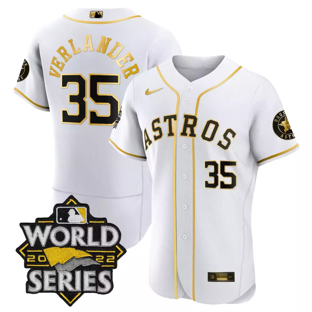 Verlander Astros 2022 Stitched Vapor Jersey | World Series Edition Orange | Limited Edition Fan Gear | For Men, Women & Youth