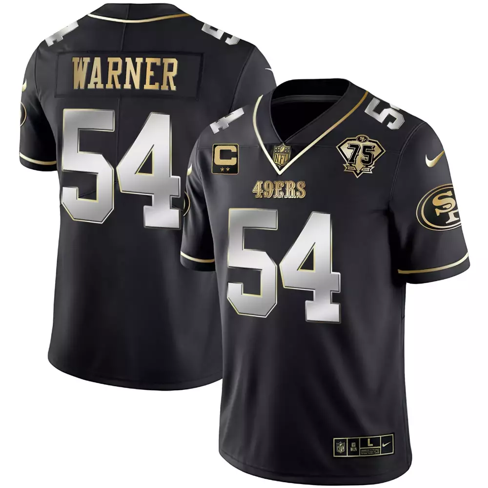 Warner 54 San Francisco 49ers 2022 Men's Black Stitched Vapor Jersey | Stylish Fan Gear | For Men, Women & Youth