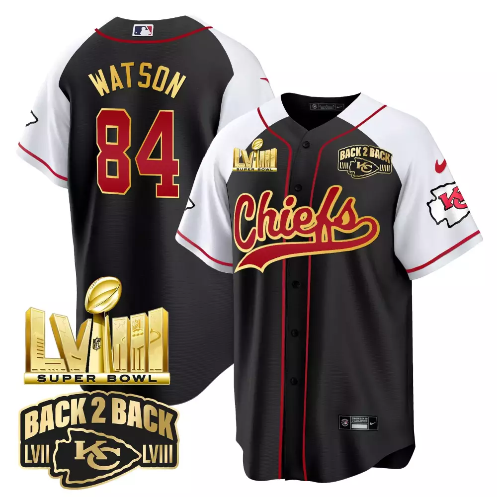 watson 84 chiefs 2023 male all stitched vapor jersey super bowl lvii edition black