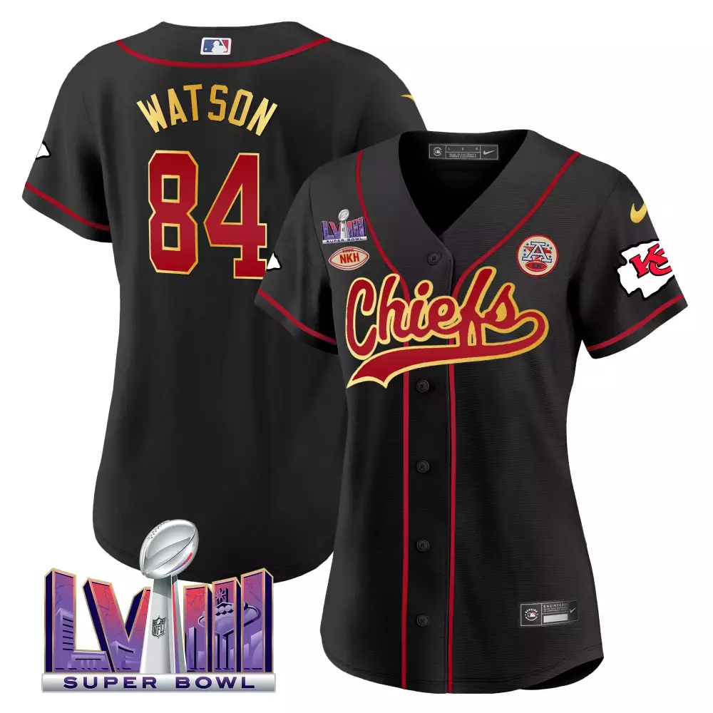 watson 84 chiefs 2023 women s black all stitched vapor jersey back 2 back edition