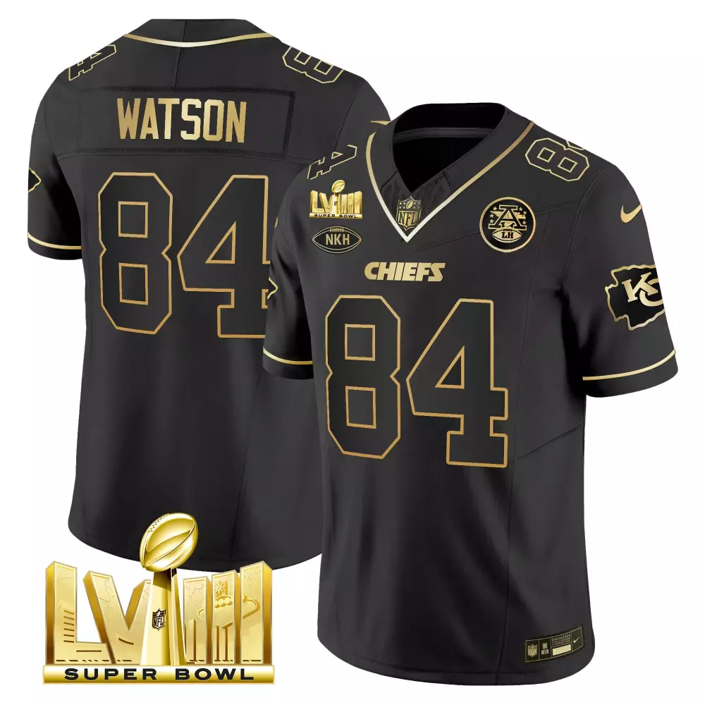 Watson 84 Kansas City Chiefs 2023 Stitched Vapor Jersey | Super Bowl LVII Red | Limited Edition Fan Gear | For Men, Women & Youth