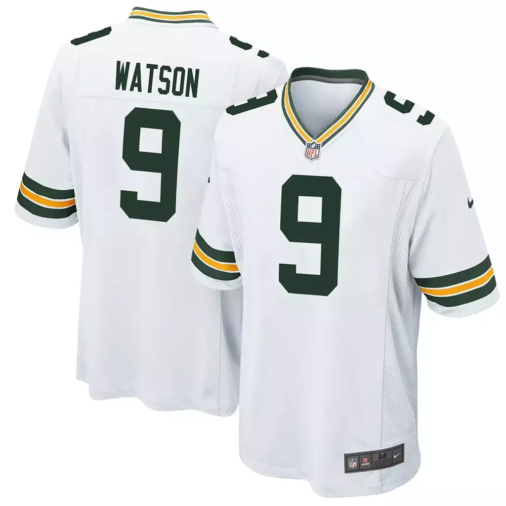 Watson 9 Green Bay Packers 2023 Men's All Stitched Vapor Jersey | Classic Design | Fan Gear for Men, Women & Youth