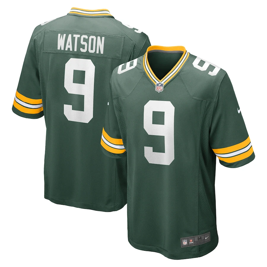 Watson 9 Green Bay Packers 2023 Men's All Stitched Vapor Jersey | Classic Design | Fan Gear for Men, Women & Youth