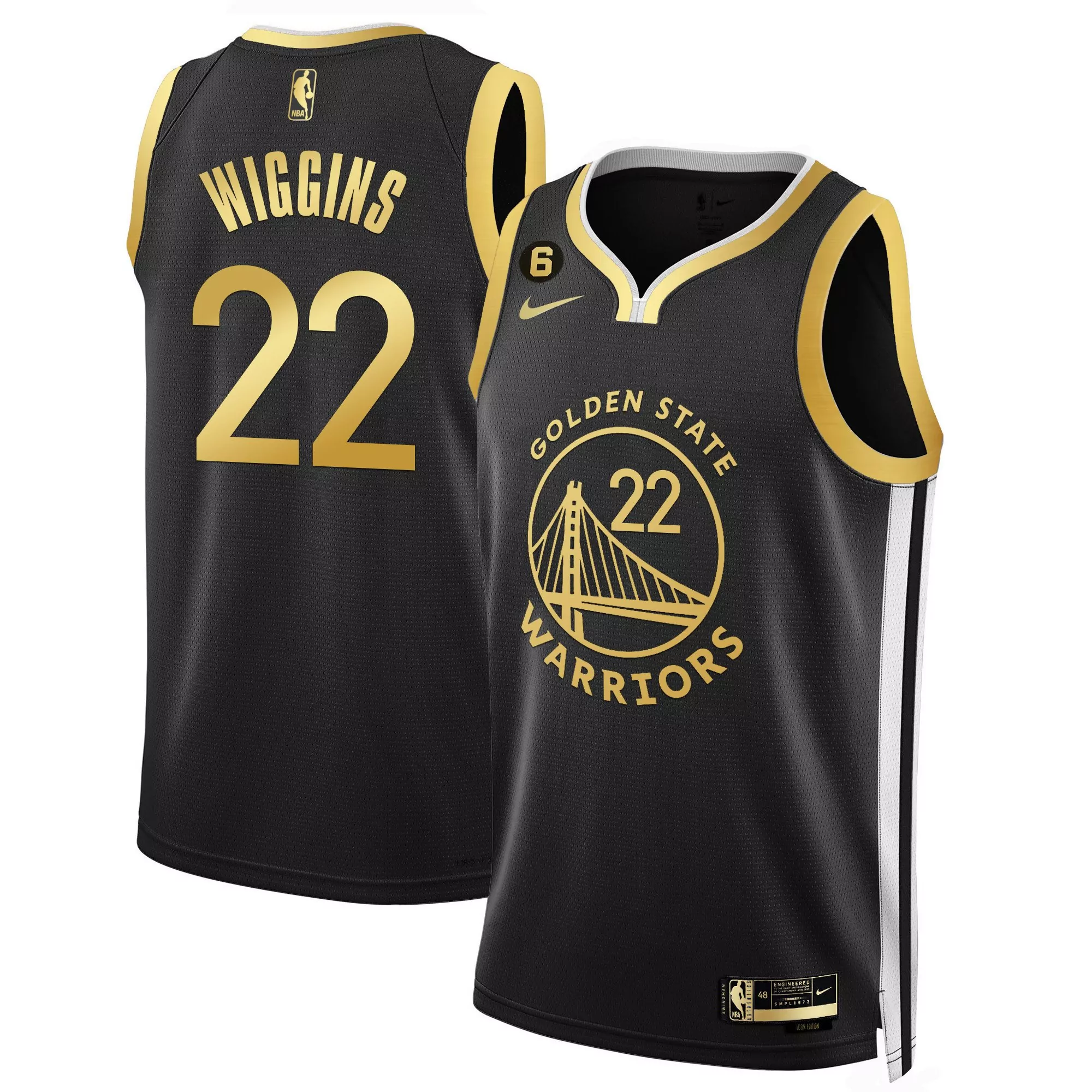 stephen curry 6 golden state warriors 2023 men s all stitched vapor jersey white yellow